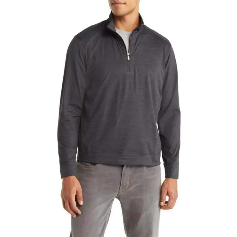 Tommy Bahama Islandzone Quarter Zip Gray Size Large